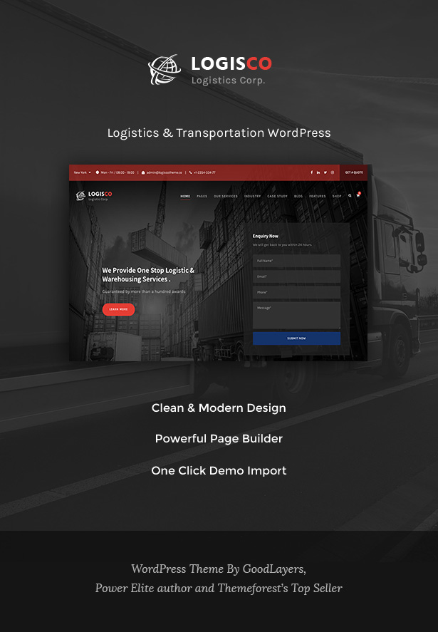 Logisco - Logistics & Transportation WordPress - 1