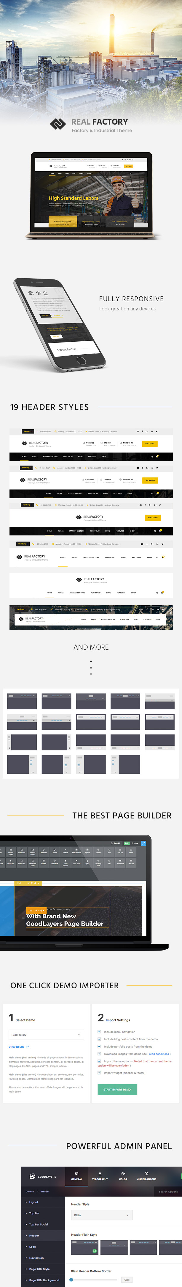Construction WordPress Theme For Construction & Industrial Company | Real Factory - 1