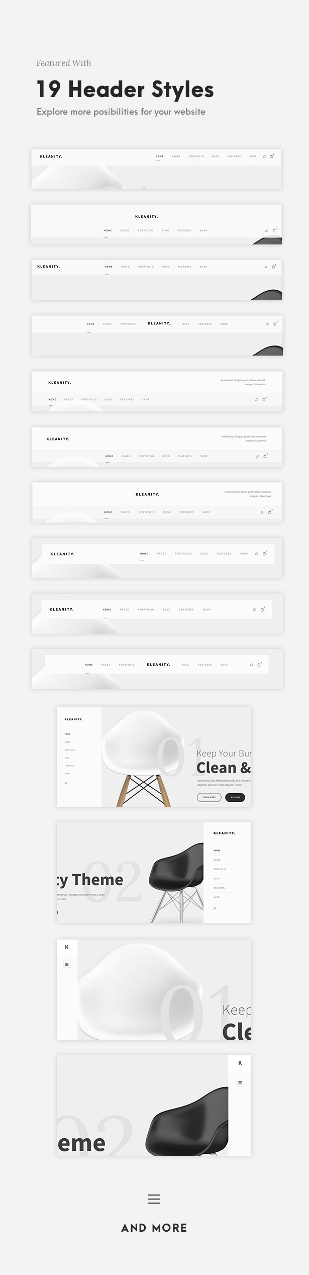 Kleanity - Tema minimalista de WordPress / Portafolio creativo - 5