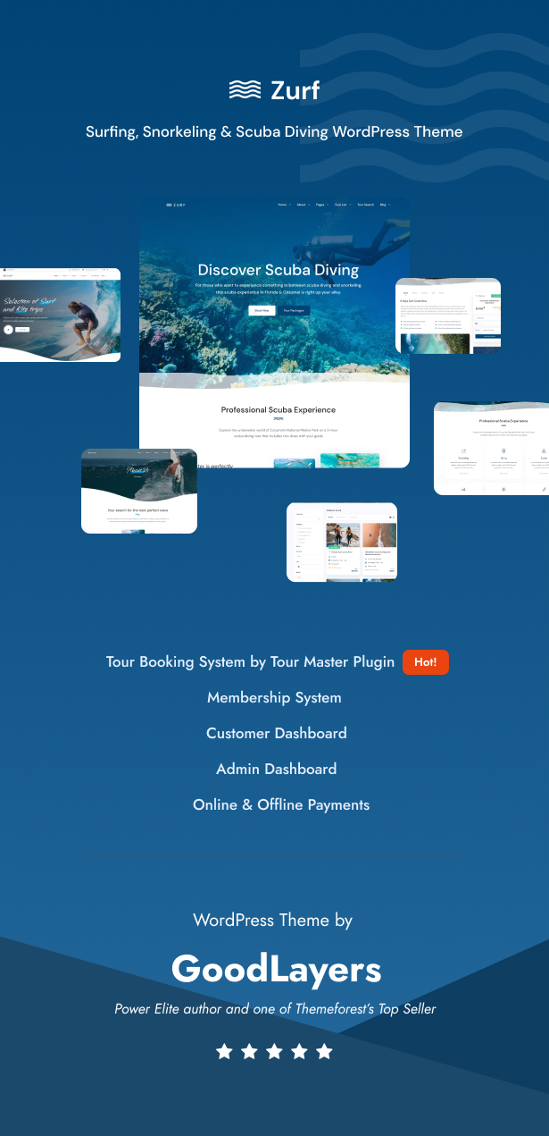 Zurf - Surfing and Diving WordPress - 1
