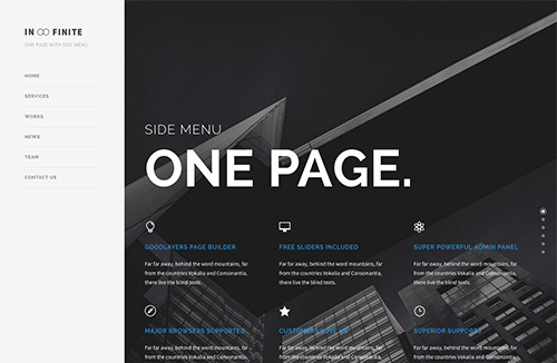 wordpress menu one page